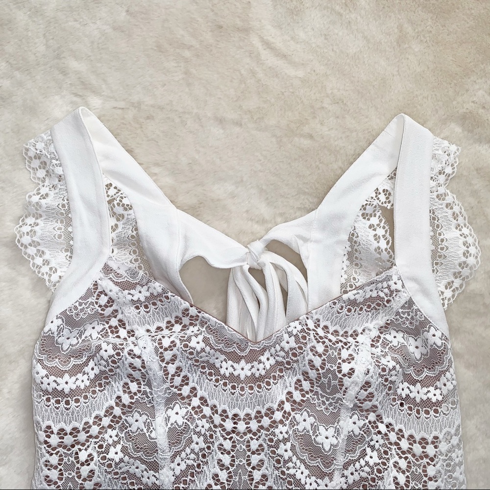 For Love & Lemons Rosalita Crop Top White M NWT - Picture 9 of 15